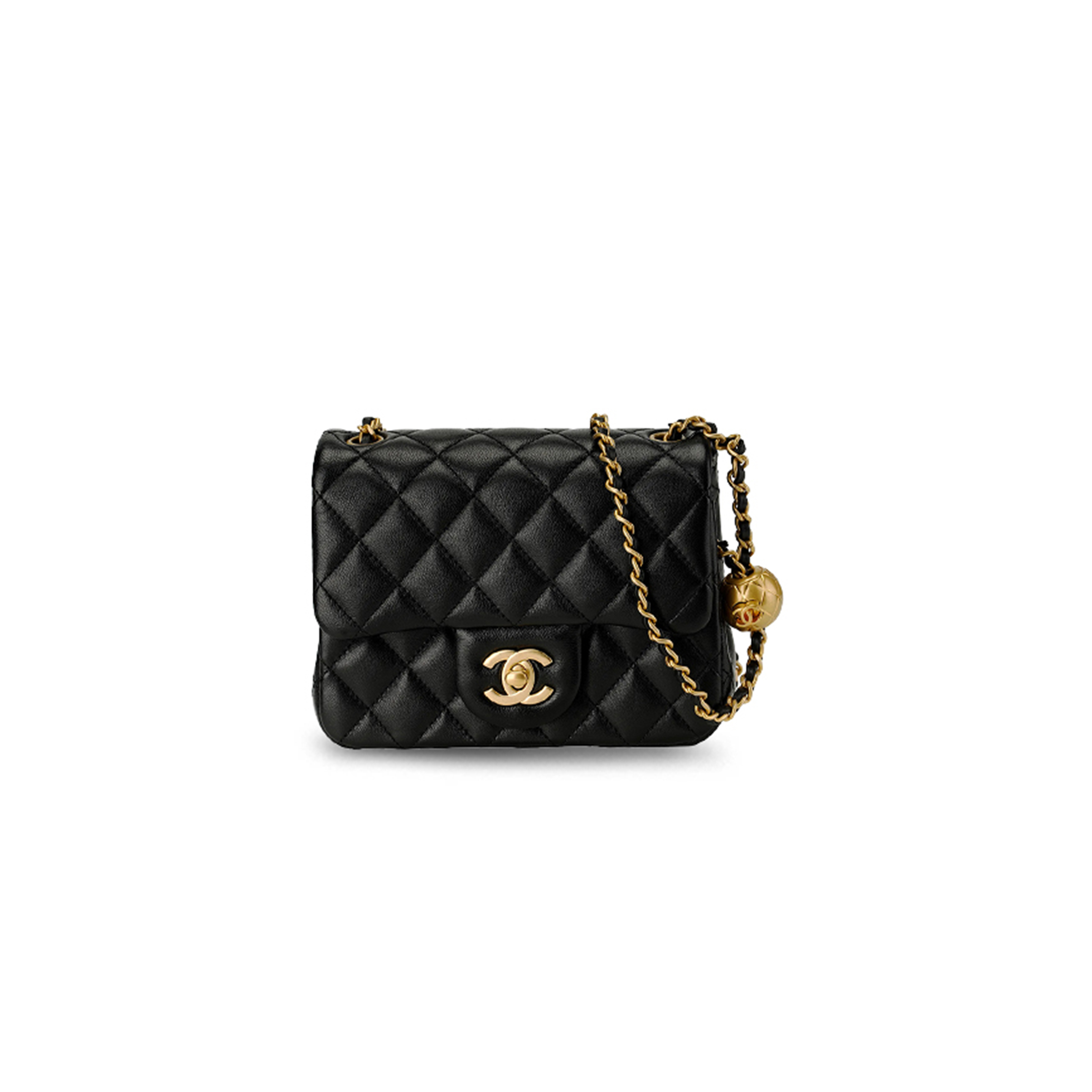 CHANEL LITTLE GOLD BALL SQUARE FLAP BAG AS1786 (17*13.5*8cm)